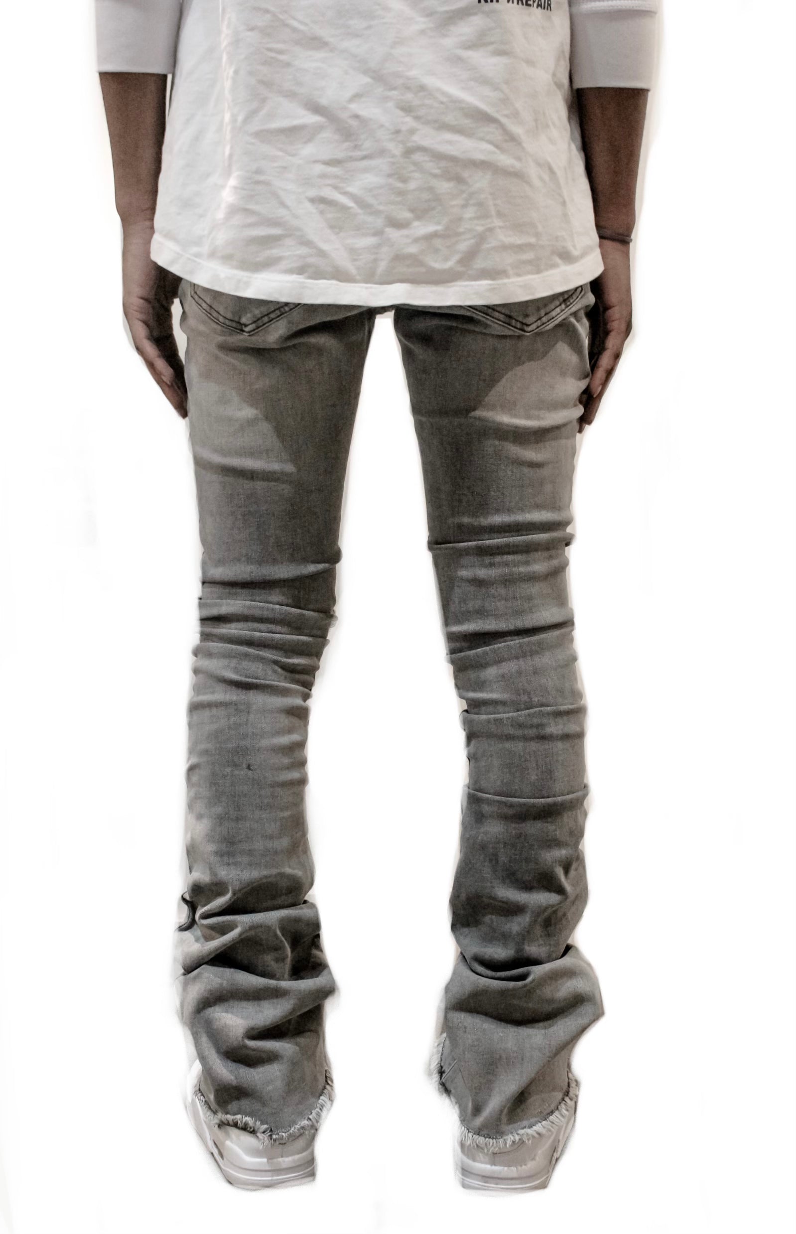 Ash Grey Stacked Jeans