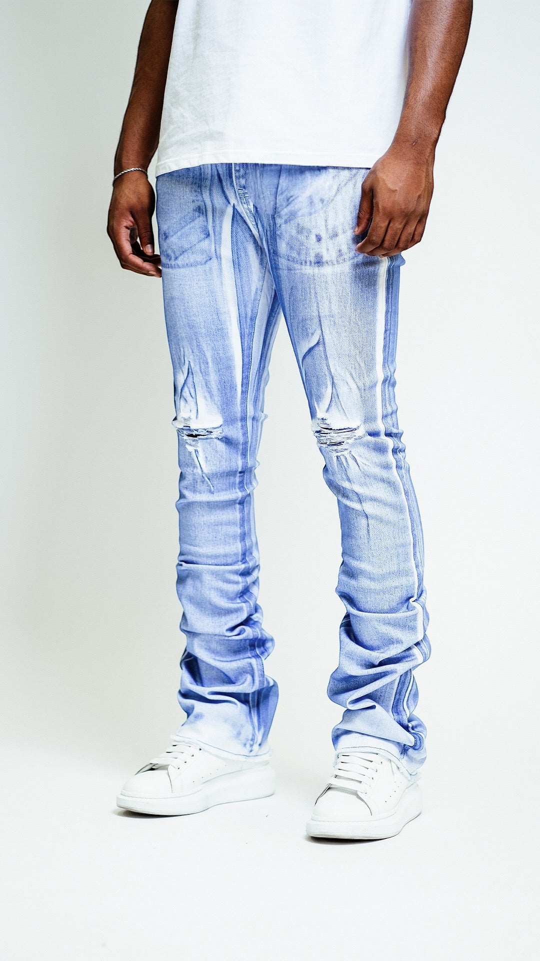 Ghost Blue Stacked Jeans